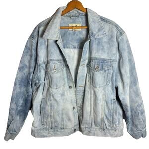 Vintage Eddie Bauer Trucker Bomber Denim Jacket 80s 90s Cotton Size Men’s XL